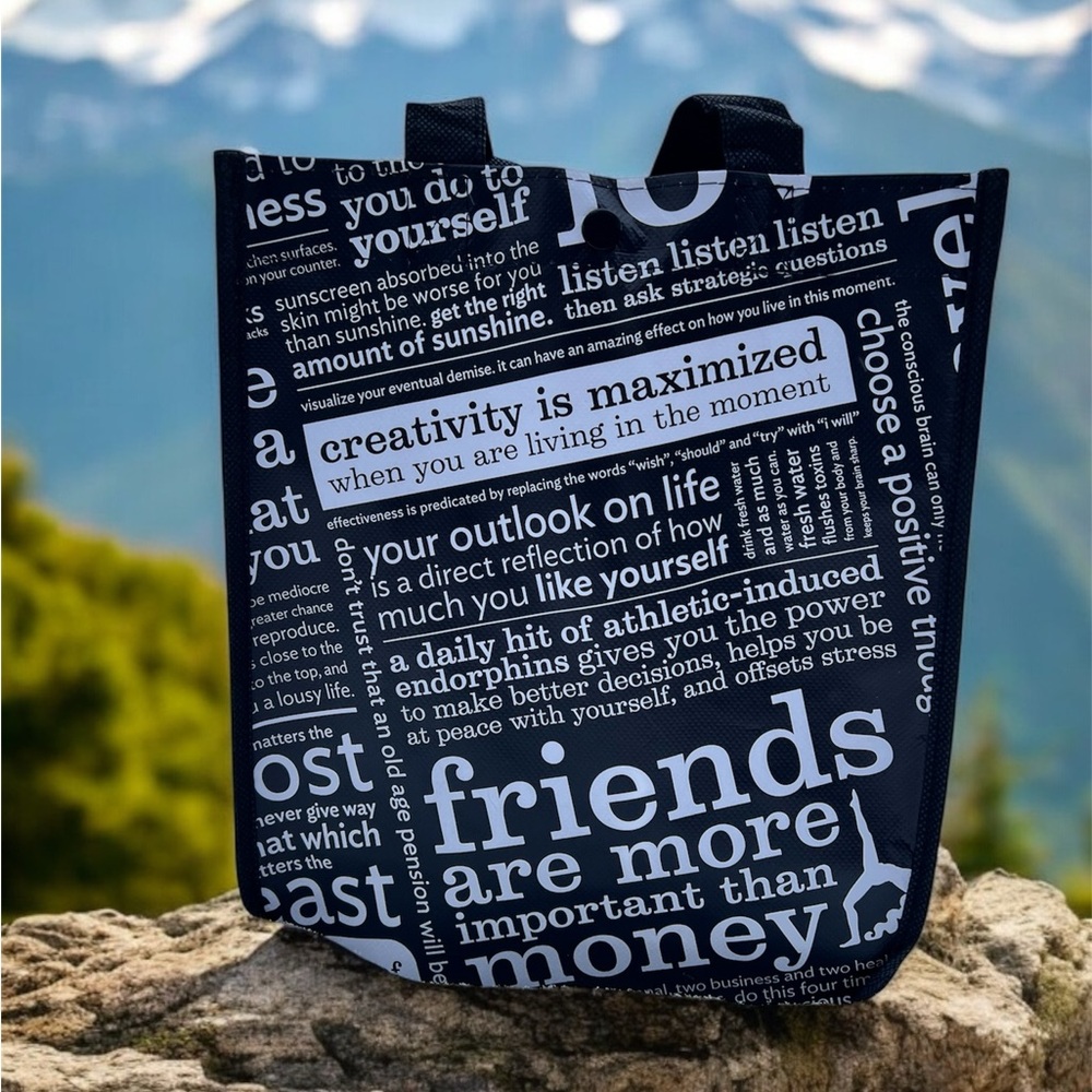 Lululemon limited gym, yoga, errands Original Black Tote Bag:waterproof material